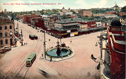 Montgomery Lightning Route Streetcars Postcard