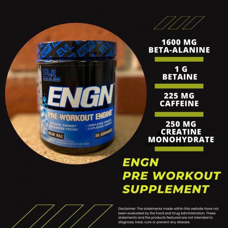 EVL Nutrition ENGN Pre Workout Drink Supplement Review Brainz