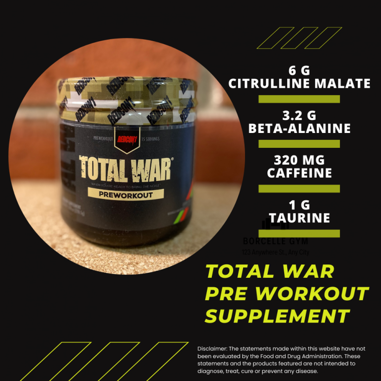 Redcon1 Total War Pre Workout Drink Supplement Review Brainz